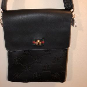 Bee monogram cross body bag